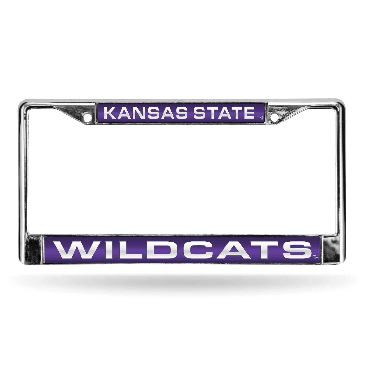 Collegiate Kansas State Purple Laser Chrome Car License Plate Frame GC6973, MPN: GC6973, 94746403904