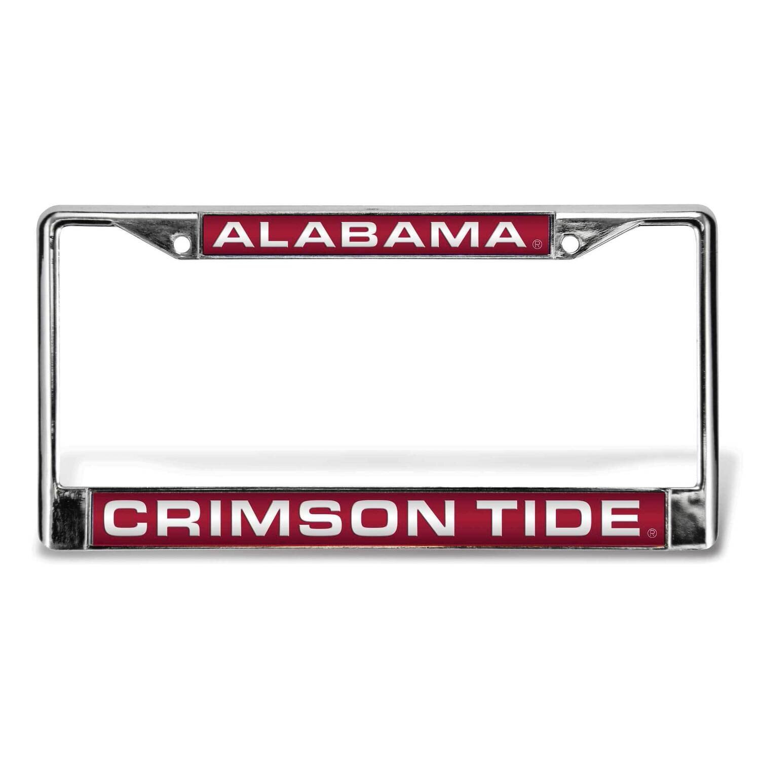 Collegiate U of Alabama Red Laser Chrome Car License Plate Frame GC6984