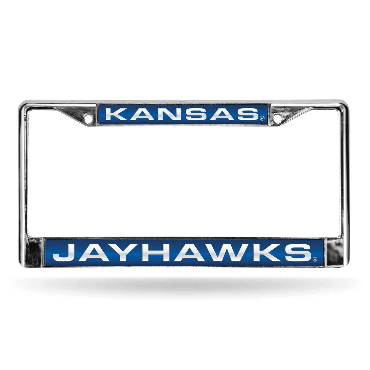 Collegiate U of Kansas Blue Laser Chrome Car License Plate Frame GC6989, MPN: GC6989, 94746403898