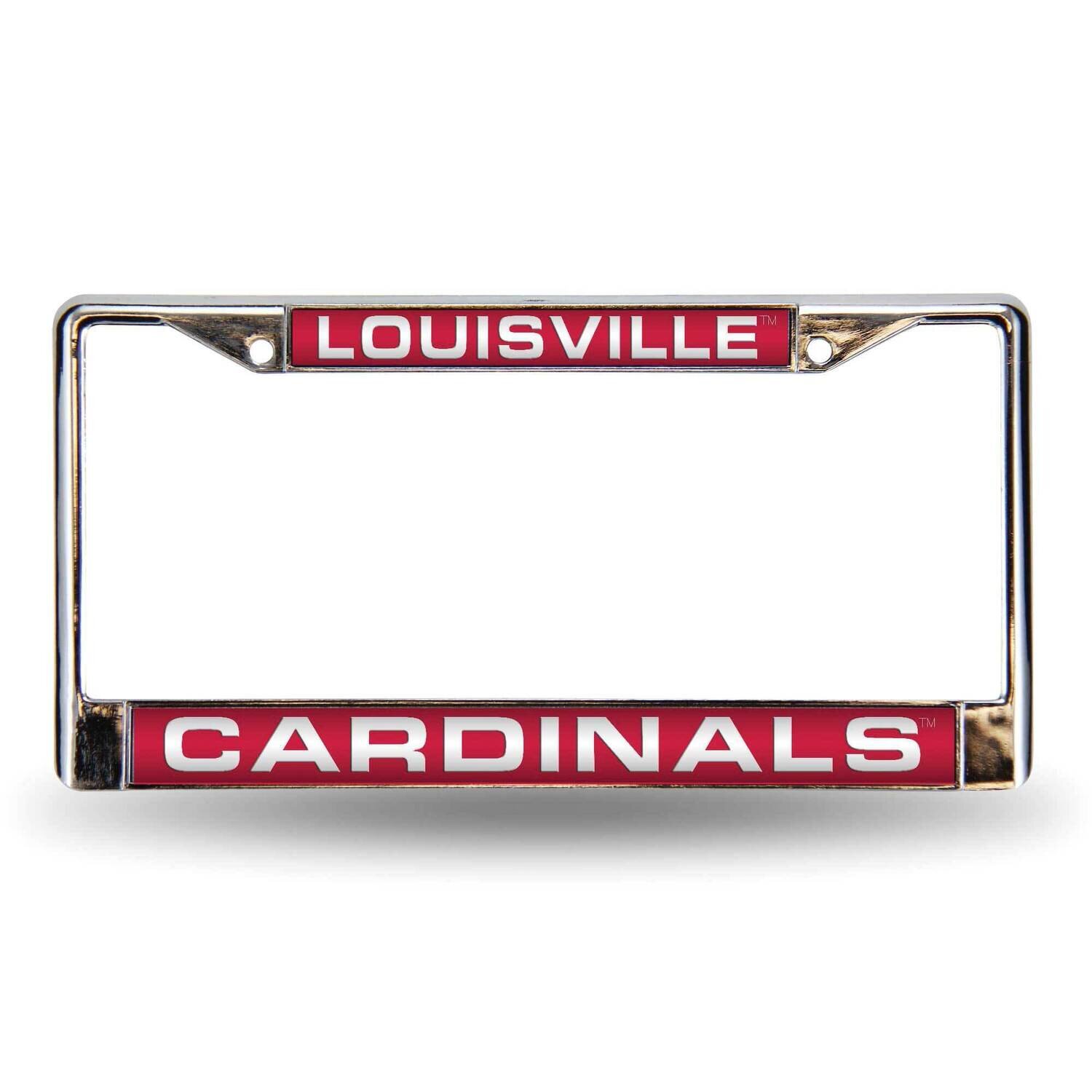 Collegiate U of Louisville Red Laser Chrome Car License Plate Frame GC6991, MPN: GC6991, 94746403942
