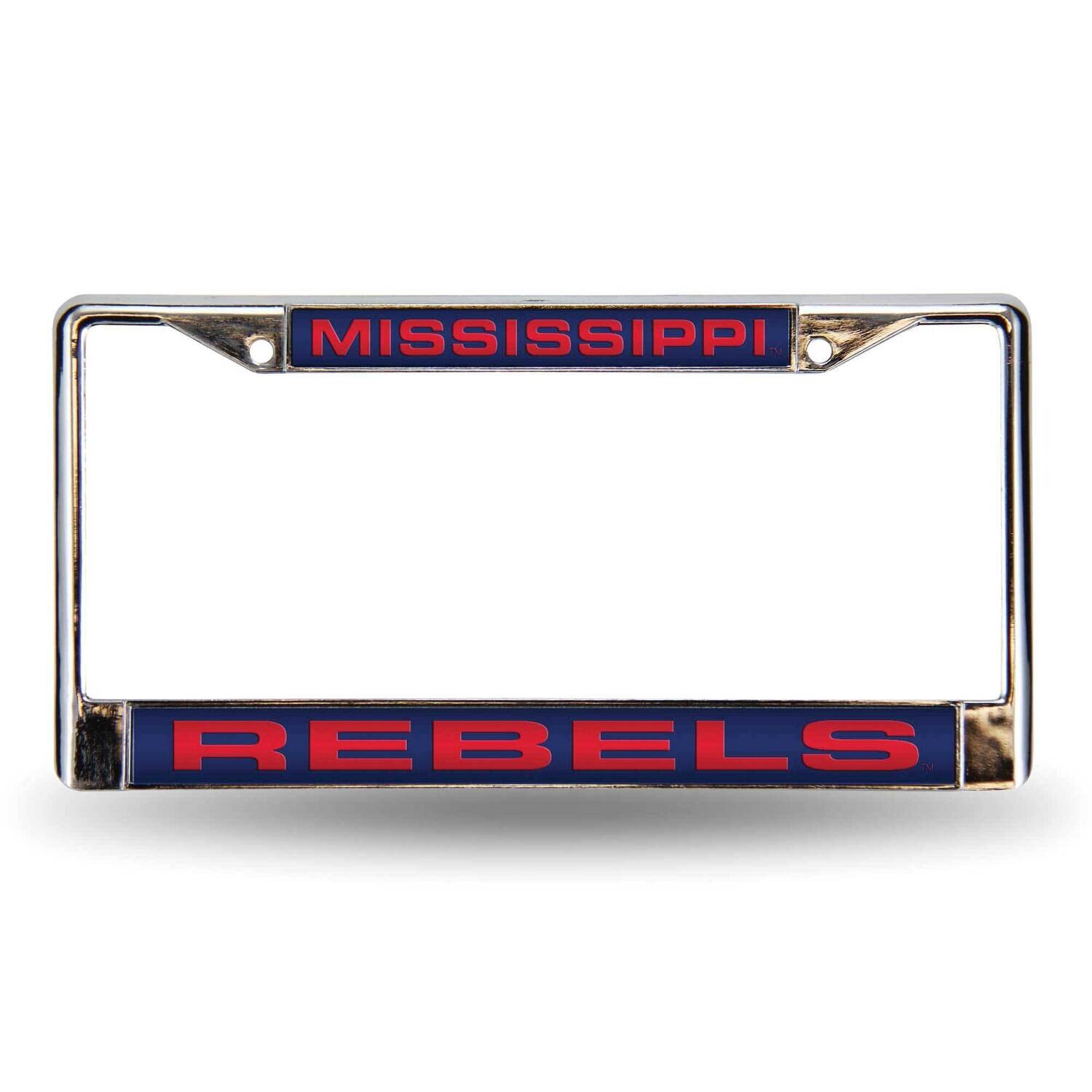 Collegiate U of Mississippi Blue Laser Chrome Car License Plate Frame GC6995, MPN: GC6995, 94746404…