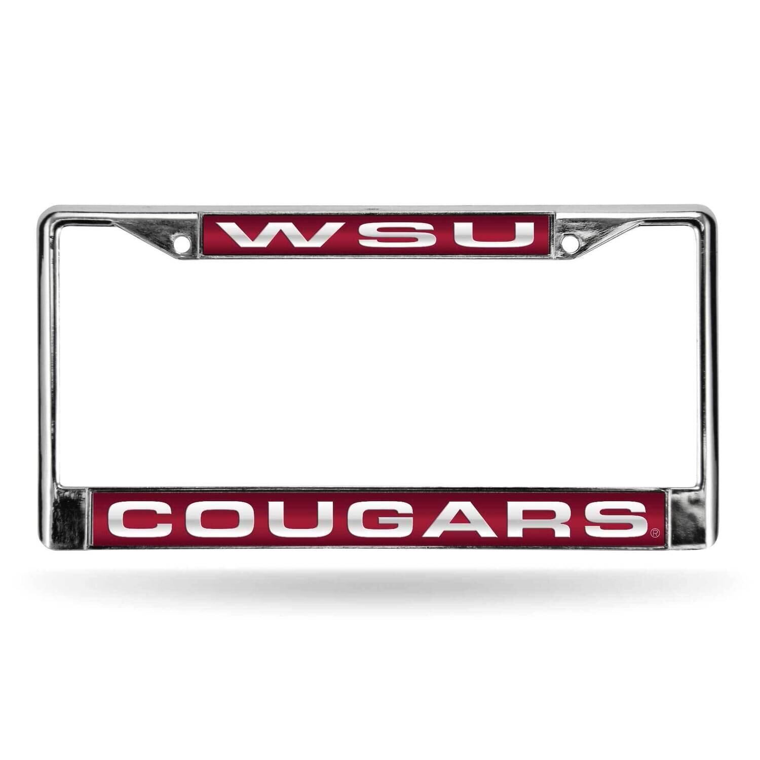 Collegiate Washington State Red Laser Chrome Car License Plate Frame GC7008, MPN: GC7008, 947464044…