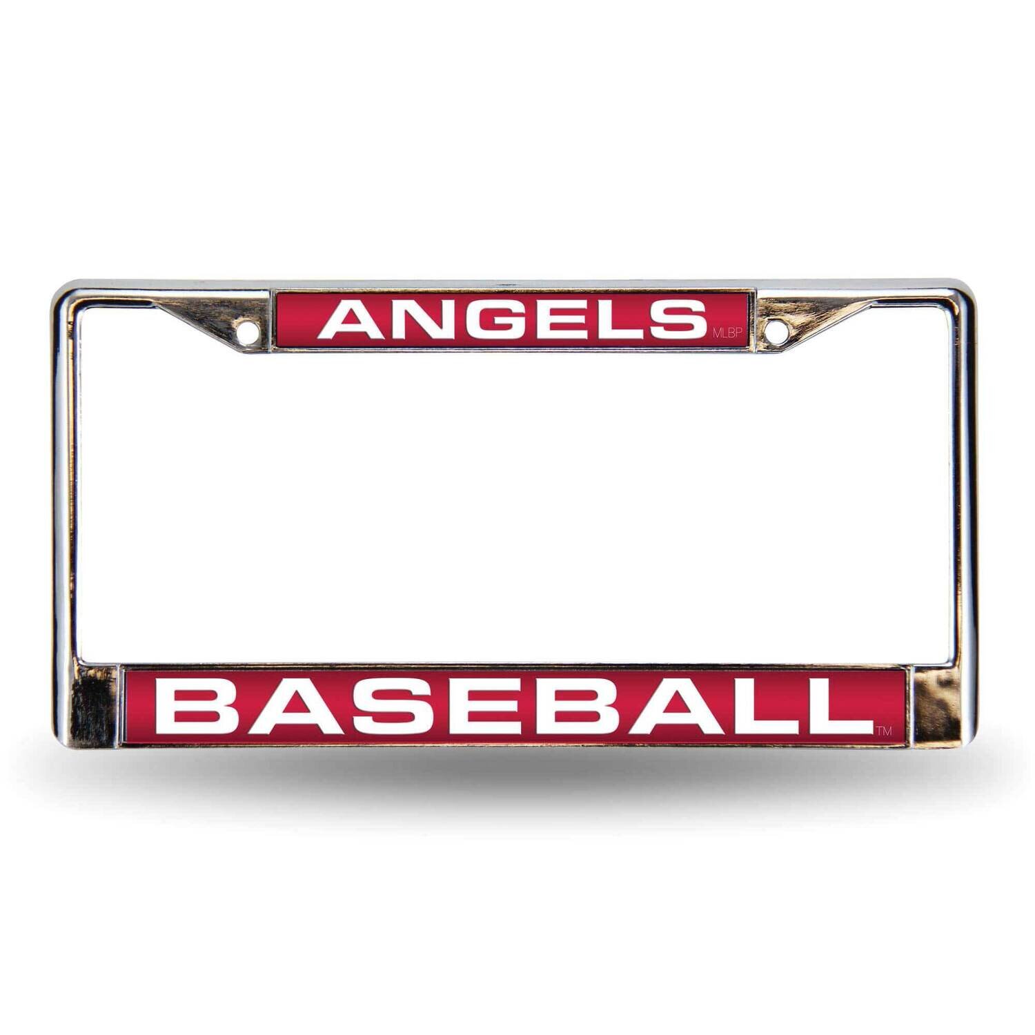MLB LA Angels Red Laser Chrome Car License Plate Frame GC7022