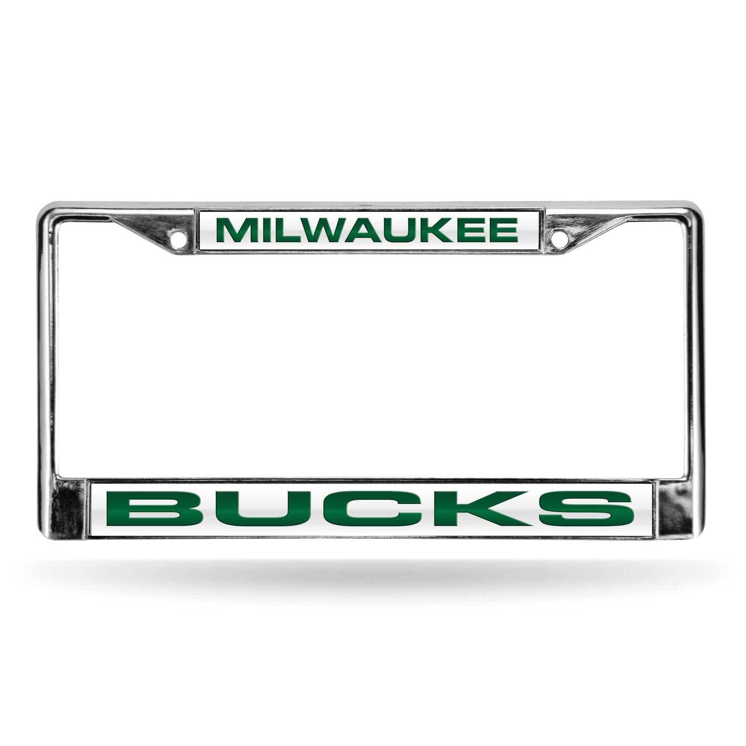NBA Milwaukee Bucks Laser Chrome Car License Plate Frame-White with Dk Green GC7056, MPN: GC7056, 7…