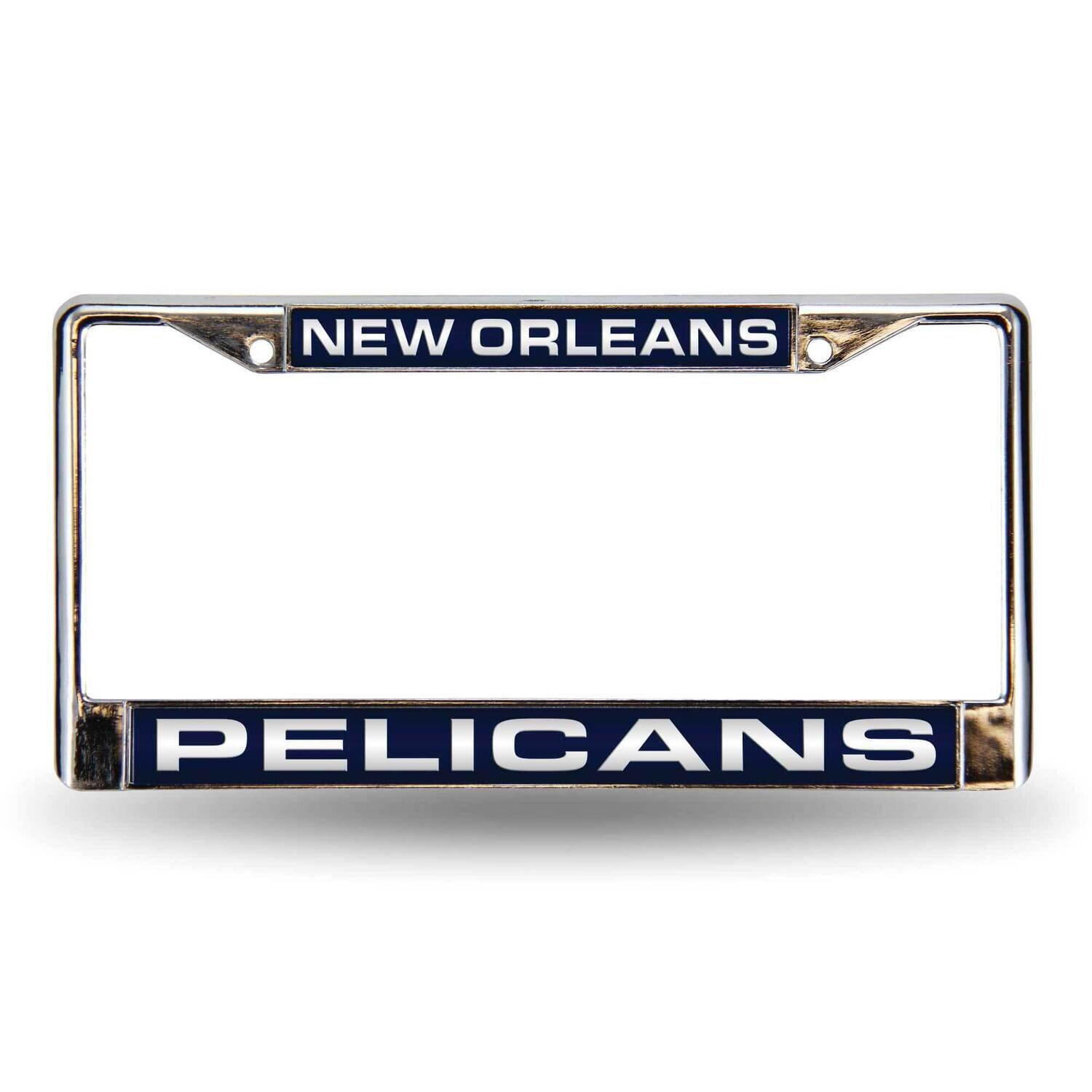 NBA New Orleans Pelicans Laser Chrome Car License Plate Frame GC7058