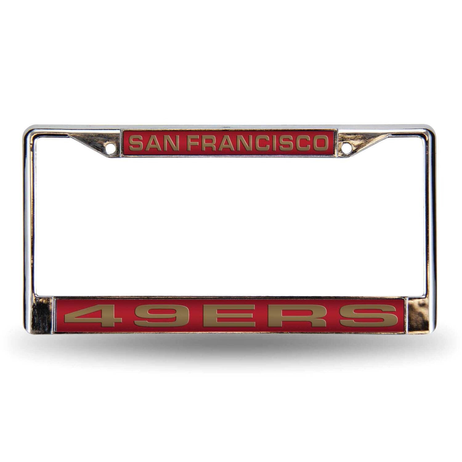 NFL San Francisco 49ers Red Laser Chrome Car License Plate Frame GC7096, MPN: GC7096, 94746402617