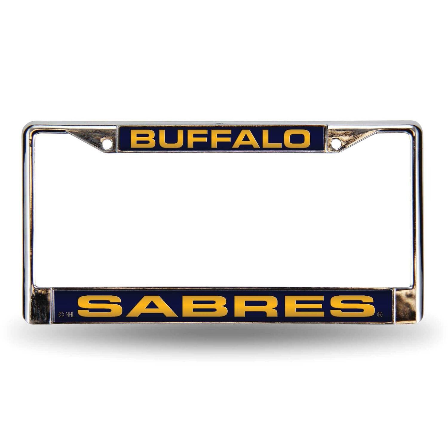 NHL Buffalo Sabres Blue Laser Chrome Car License Plate Frame GC7104