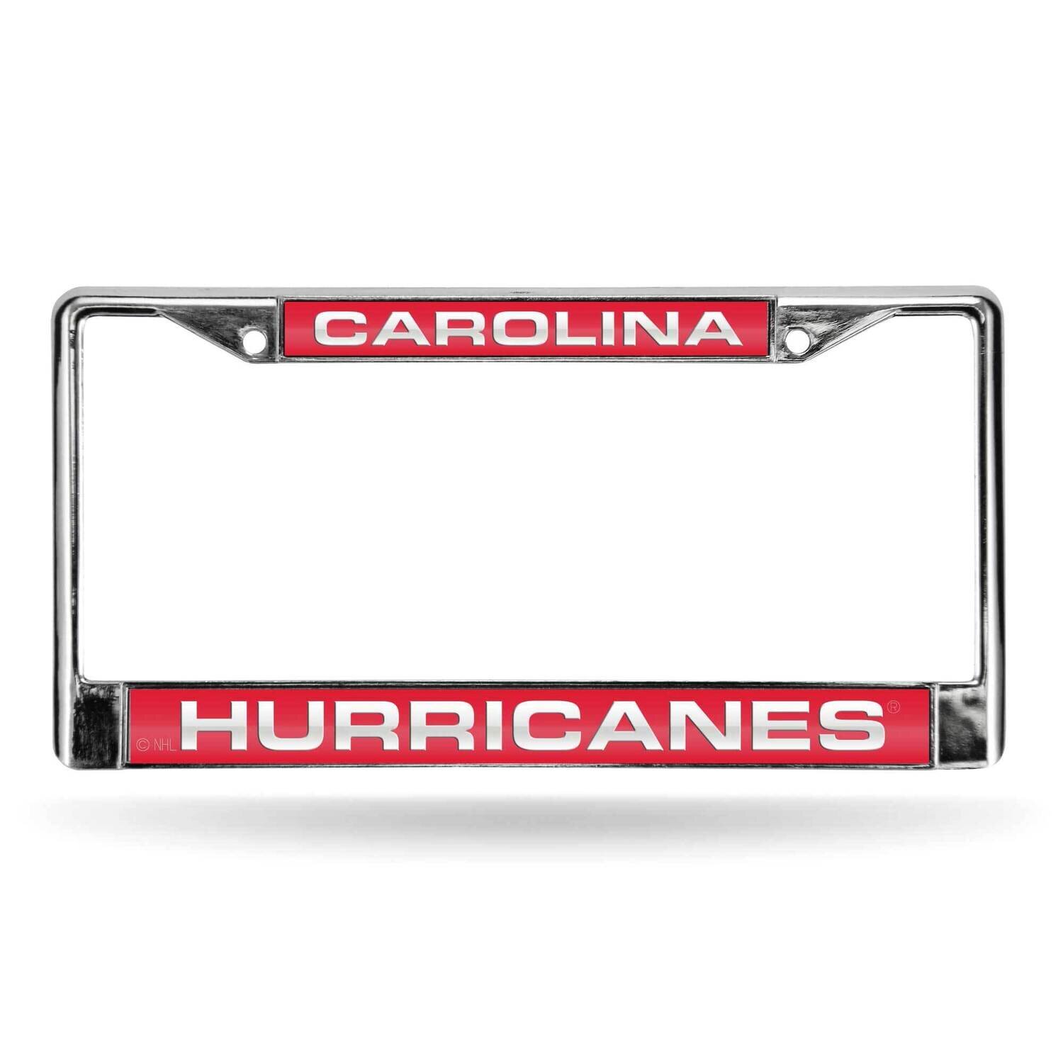 NHL Carolina Hurricanes Red Laser Chrome Car License Plate Frame GC7106, MPN: GC7106, 94746403027