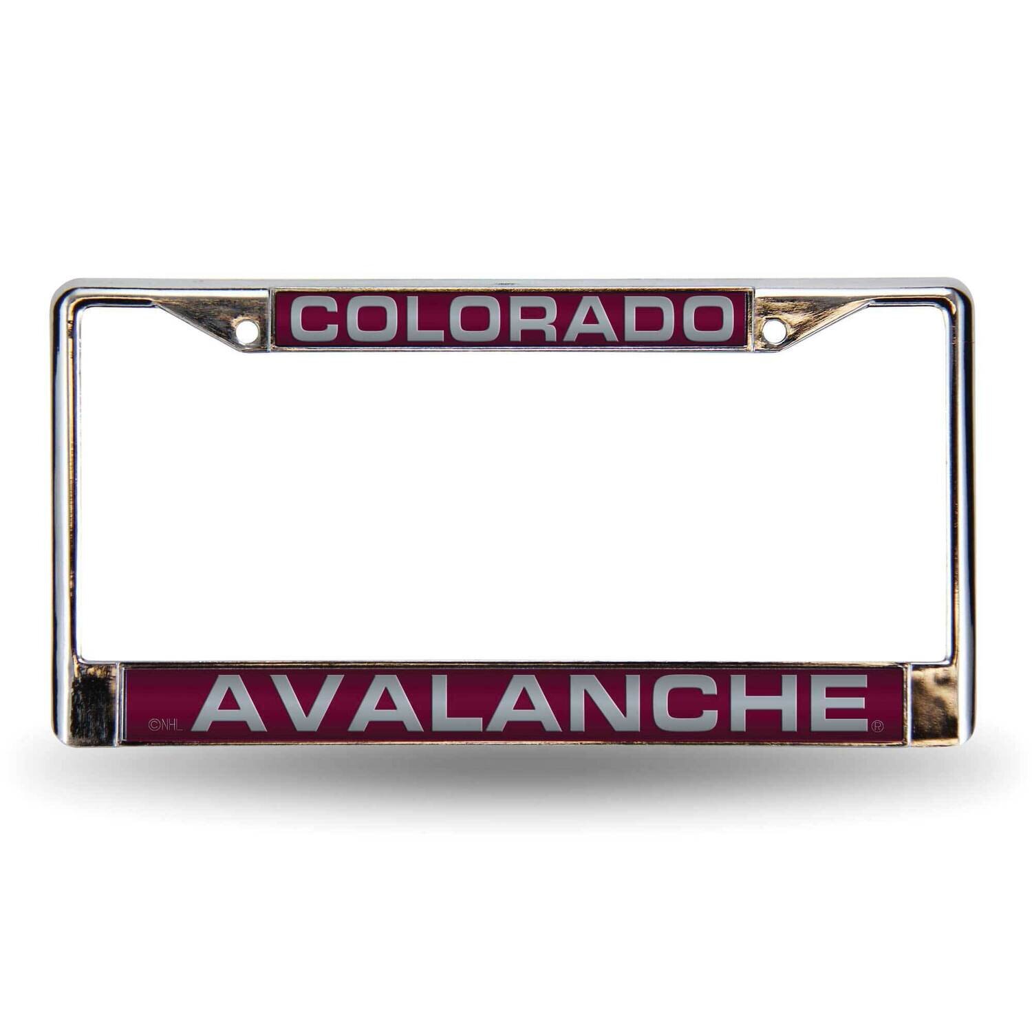 NHL Colorado Avalanche Maroon Laser Chrome Car License Plate Frame GC7108, MPN: GC7108, 94746403041