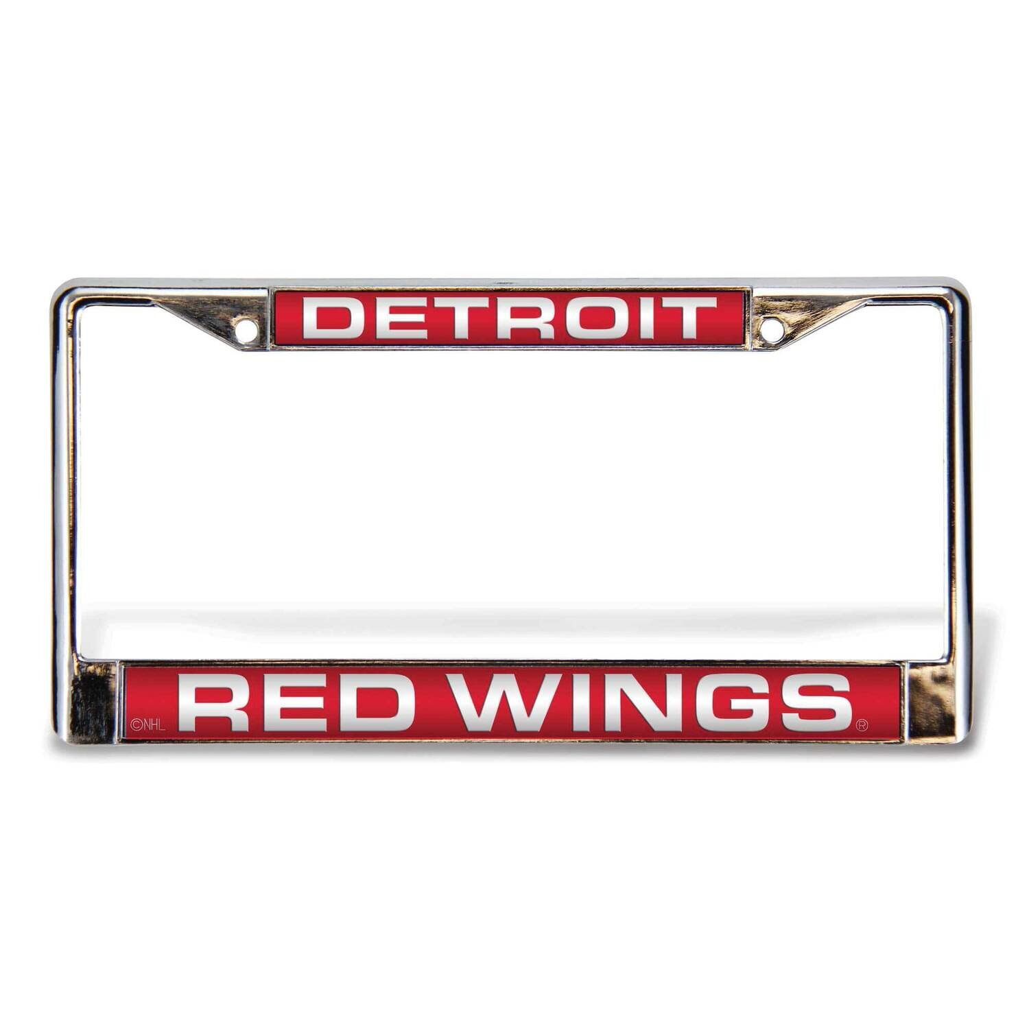 NHL Detroit Red Wings Red Lasers Chrome Car License Plate Frame GC7111
