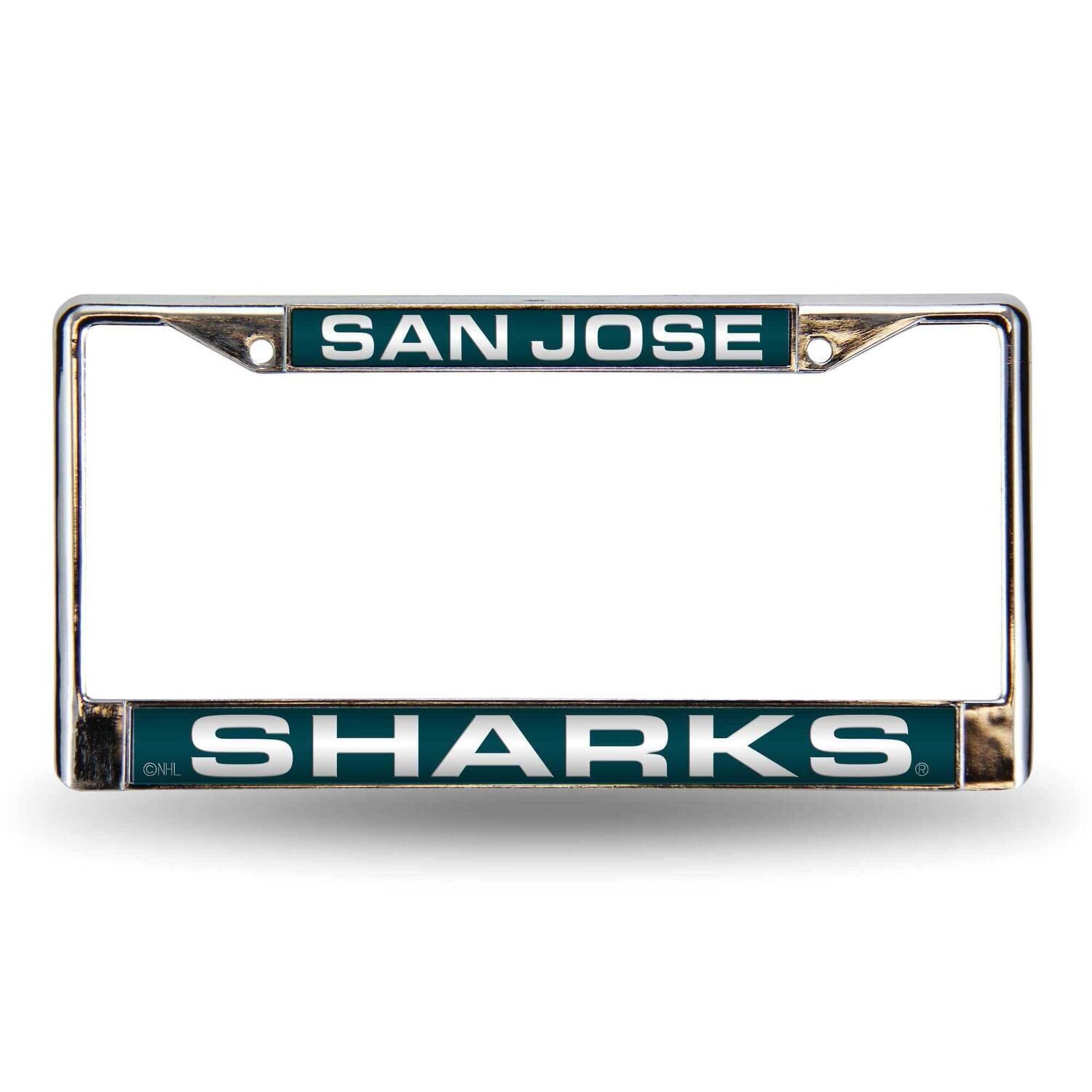 NHL San Jose Sharks Teal Laser Chrome Car License Plate Frame GC7124, MPN: GC7124, 94746403225