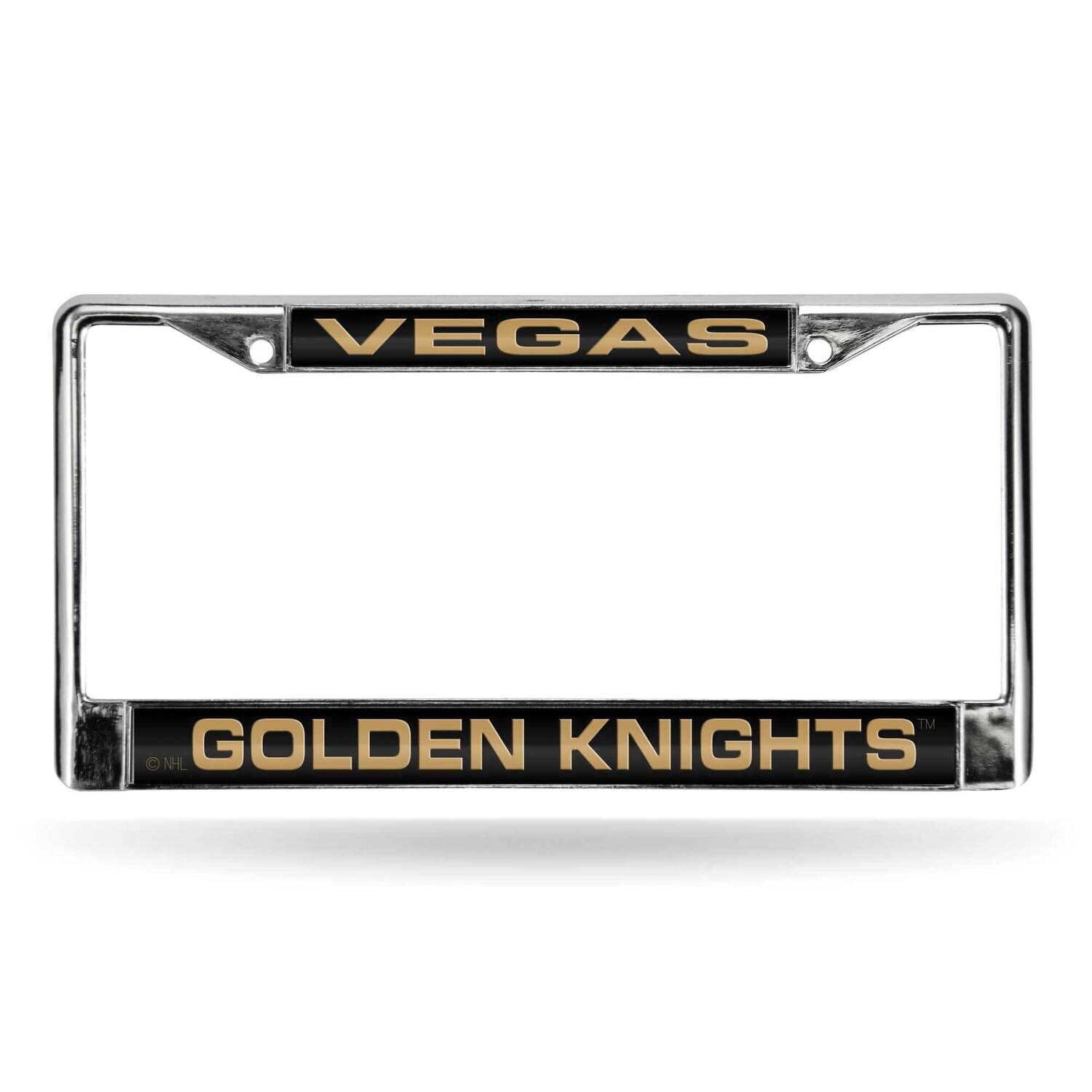 NHL Vegas Golden Knights Laser Chrome Car License Plate Frame GC7129