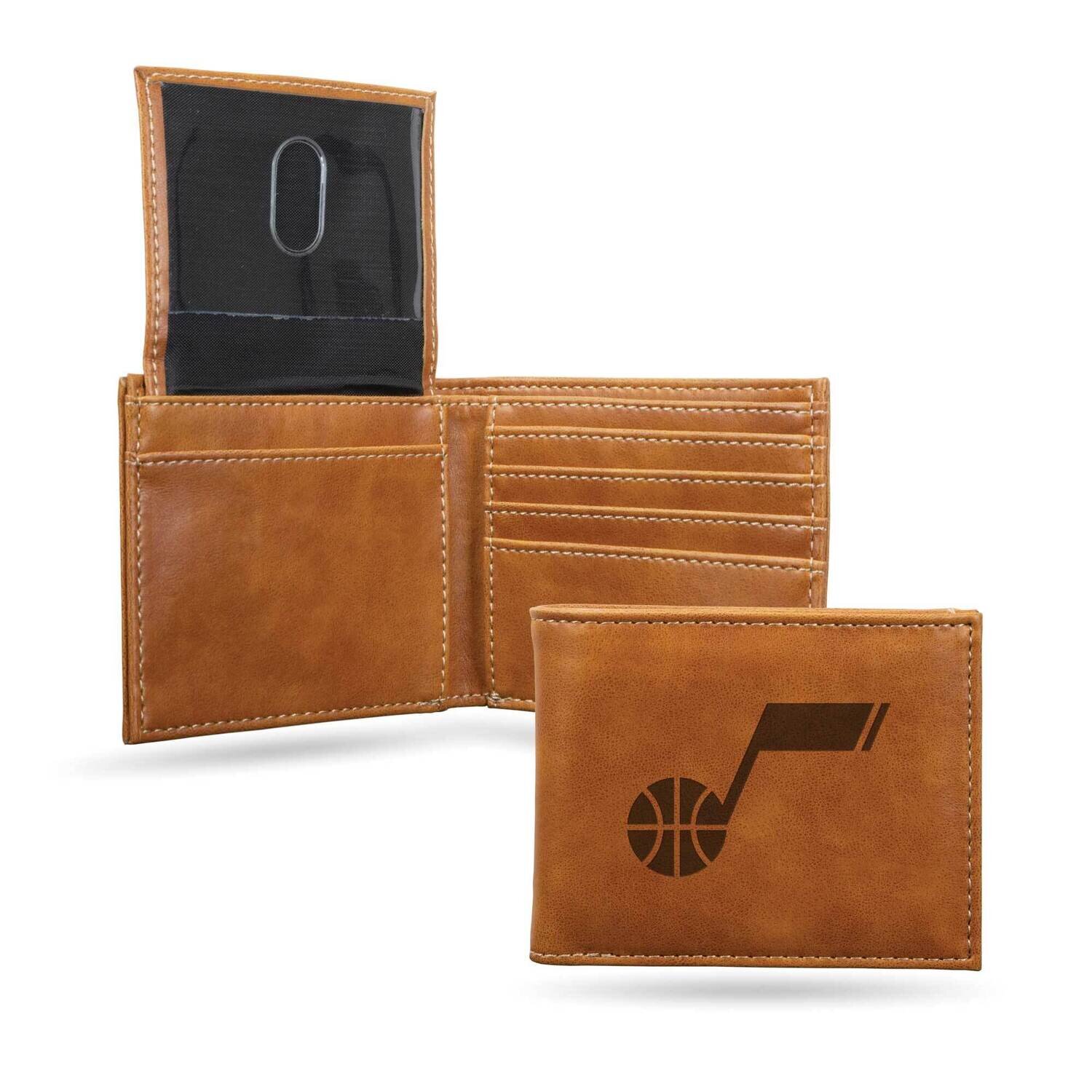 NBA Utah Jazz Brown Faux Leather Bi-fold Wallet GC7249, MPN: GC7249, 767345879714