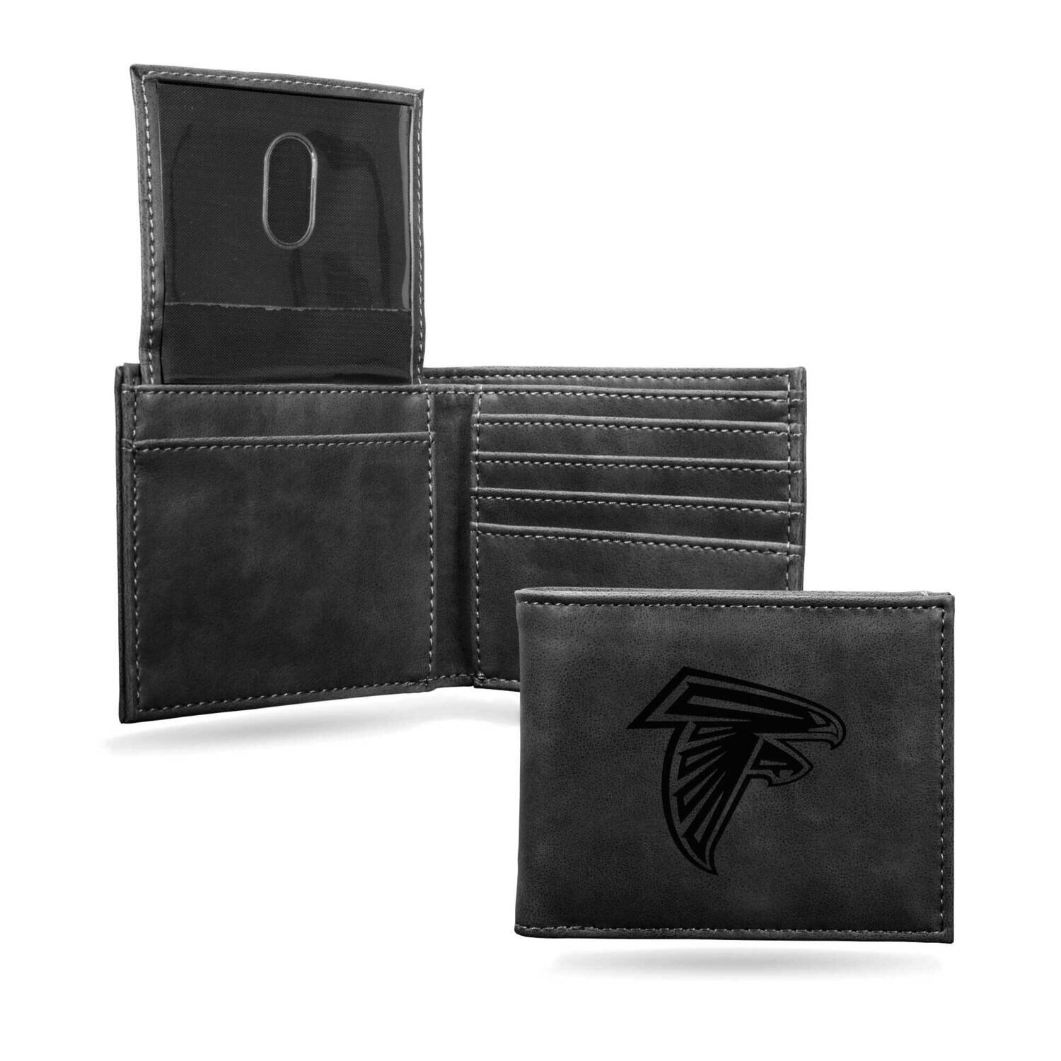 NFL Atlanta Falcons Black Faux Leather Bi-fold Wallet GC7254