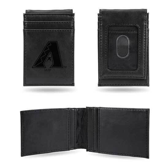 MLB Ariz. Diamondbacks Black Faux Leather Front Pocket Wallet GC7378, MPN: GC7378, 767345894861