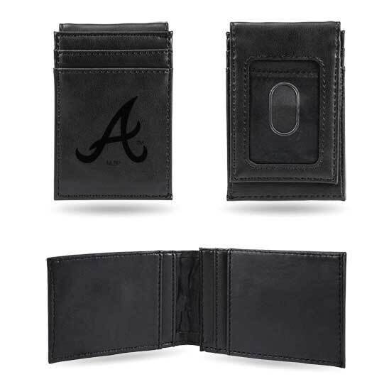 MLB Atlanta Braves Black Faux Leather Front Pocket Wallet GC7380, MPN: GC7380, 767345894717