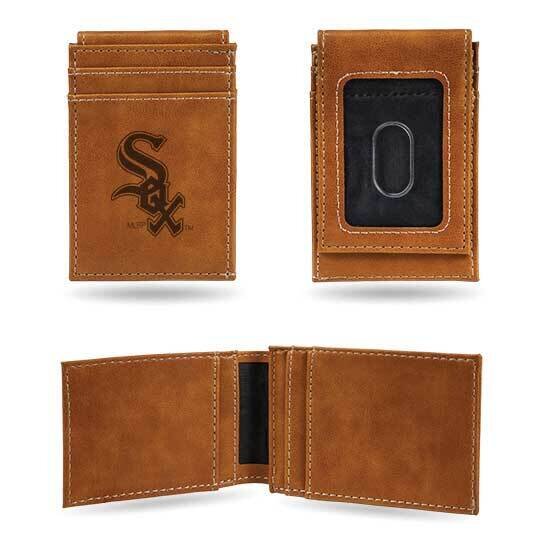 MLB Chicago White Sox Brown Faux Leather Front Pocket Wallet GC7389, MPN: GC7389, 767345894304