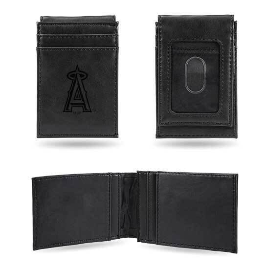 MLB LA Angels Black Faux Leather Front Pocket Wallet GC7402, MPN: GC7402, 767345894595