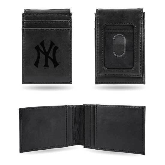 MLB New York Yankees Black Faux Leather Front Pocket Wallet GC7414, MPN: GC7414, 767345894663