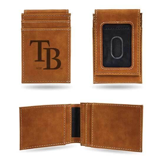 MLB Tampa Bay Rays Brown Faux Leather Front Pocket Wallet GC7431, MPN: GC7431, 767345894557
