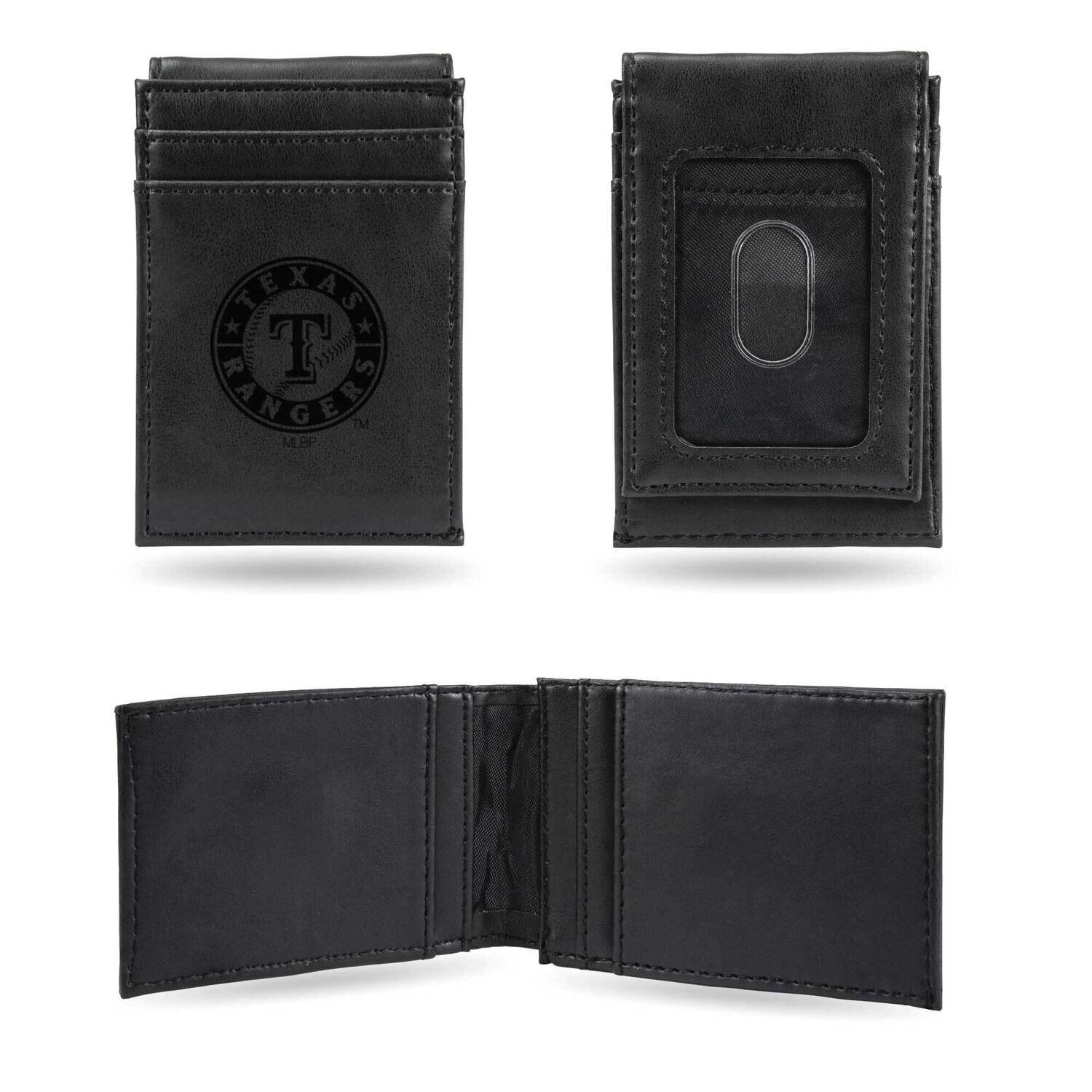 MLB Texas Rangers Black Faux Leather Front Pocket Wallet GC7432, MPN: GC7432, 767345894694