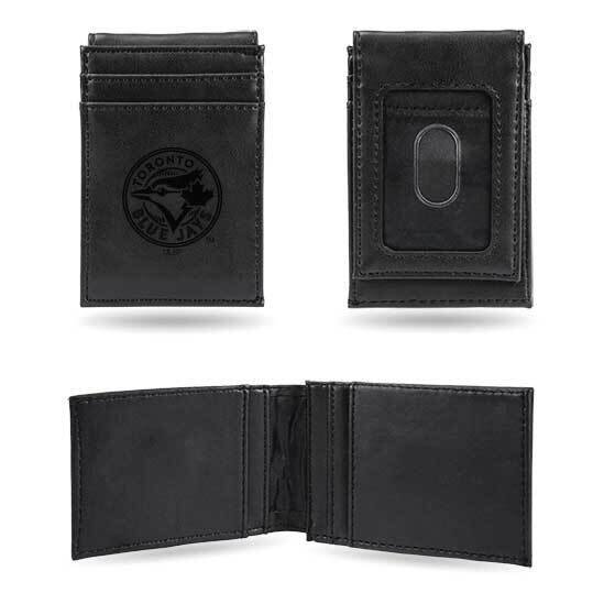 MLB Toronto Blue Jays Black Faux Leather Front Pocket Wallet GC7434, MPN: GC7434, 767345894700