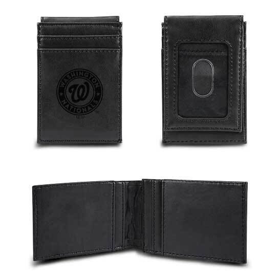 MLB Washington Nationals Black Faux Leather Front Pocket Wallet GC7436, MPN: GC7436, 767345894762