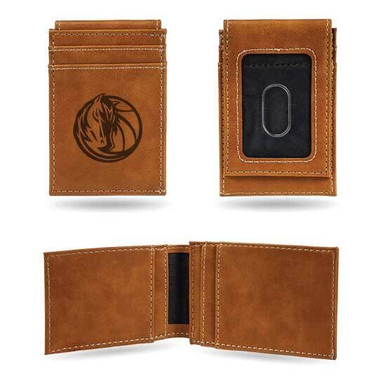 NBA Dallas Mavericks Brown Faux Leather Front Pocket Wallet GC7451, MPN: GC7451, 767345895042