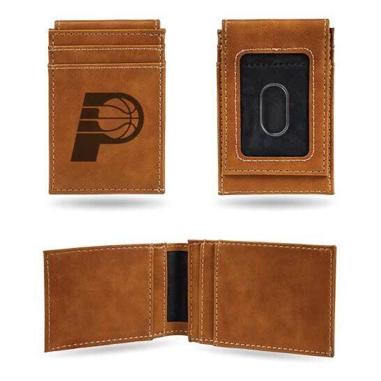 NBA Indiana Pacers Brown Faux Leather Front Pocket Wallet GC7461, MPN: GC7461, 767345895066