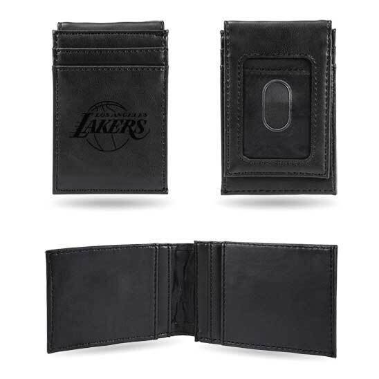 NBA LA Lakers Black Faux Leather Front Pocket Wallet GC7464, MPN: GC7464, 767345895325