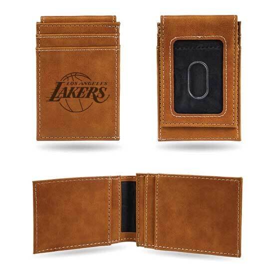 NBA LA Lakers Brown Faux Leather Front Pocket Wallet GC7465, MPN: GC7465, 767345895028