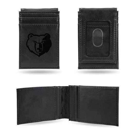 NBA Memphis Grizzlies Black Faux Leather Front Pocket Wallet GC7466