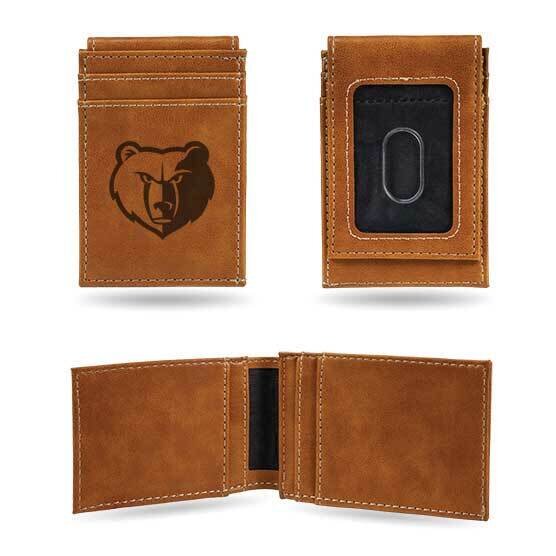 NBA Memphis Grizzlies Brown Faux Leather Front Pocket Wallet GC7467, MPN: GC7467, 767345895165