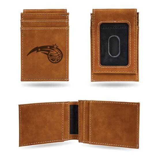NBA Orlando Magic Brown Faux Leather Front Pocket Wallet GC7481, MPN: GC7481, 767345895035