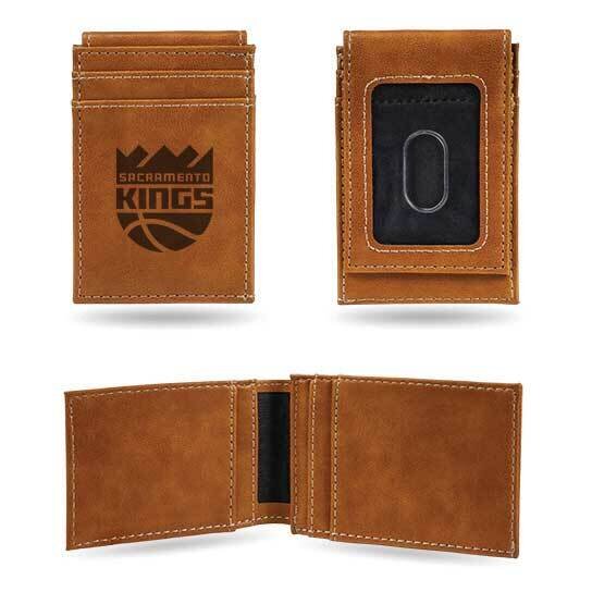 NBA Sacramento Kings Brown Faux Leather Front Pocket Wallet GC7489, MPN: GC7489, 767345895004