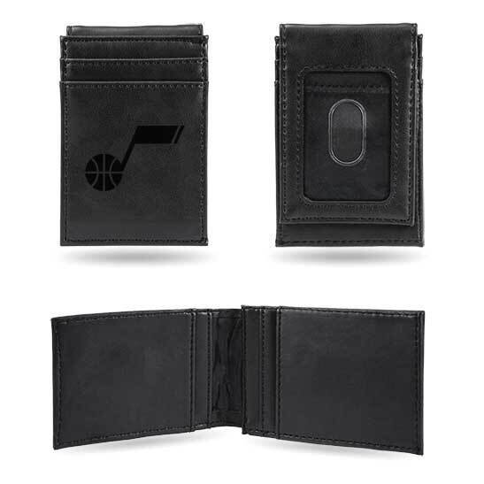 NBA Utah Jazz Black Faux Leather Front Pocket Wallet GC7494, MPN: GC7494, 767345895295