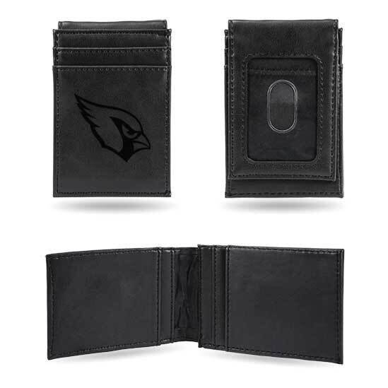 NFL Arizona Cardinals Black Faux Leather Front Pocket Wallet GC7498, MPN: GC7498, 767345896100
