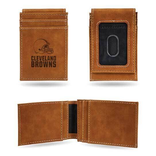 NFL Cleveland Browns Faux Leather Brown Front Pocket Wallet GC7513, MPN: GC7513, 767345895707