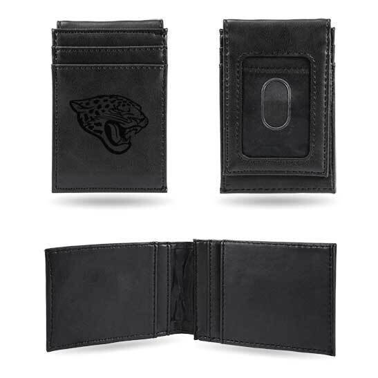 NFL Jacksonville Jaguars Black Faux Leather Front Pocket Wallet GC7526, MPN: GC7526, 767345895837