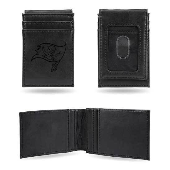 NFL Tampa Bay Buccaneers Black Faux Leather Front Pocket Wallet GC7556, MPN: GC7556, 767345895950