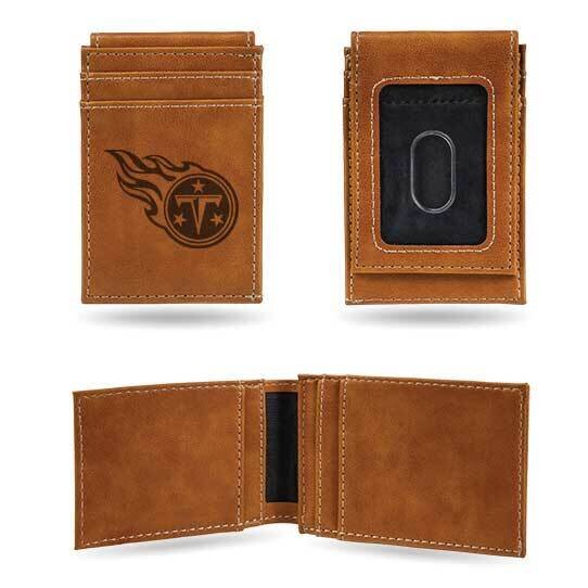 NFL Tennessee Titans Brown Faux Leather Front Pocket Wallet GC7559, MPN: GC7559, 767345895479