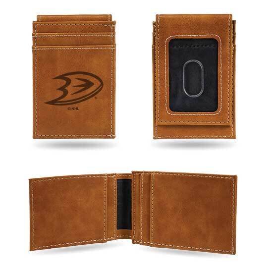 NHL Anaheim Ducks Brown Faux Leather Front Pocket Wallet GC7563, MPN: GC7563, 767345896360