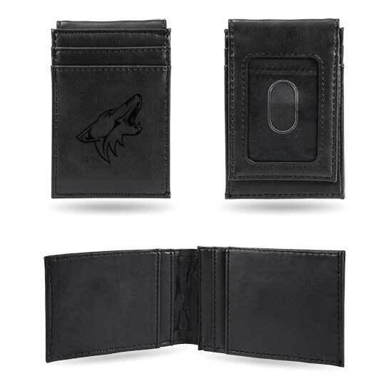 NHL Arizona Coyotes Black Faux Leather Front Pocket Wallet GC7564, MPN: GC7564, 767345896438