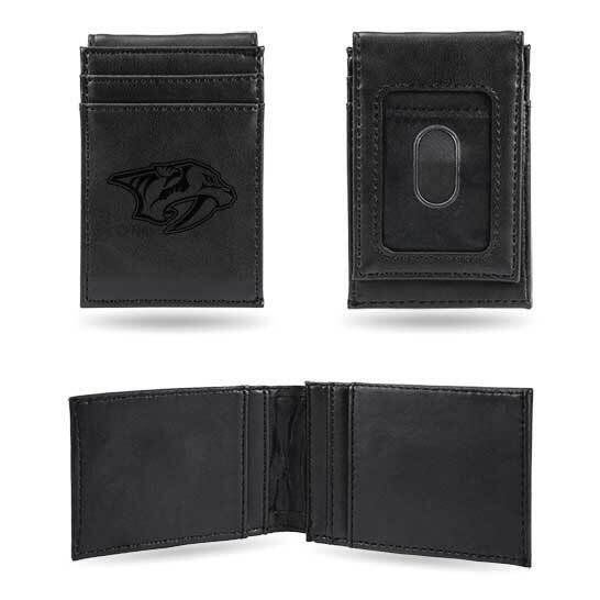 NHL Nashville Predators Black Faux Leather Front Pocket Wallet GC7594, MPN: GC7594, 767345896698