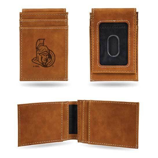 NHL Ottawa Senators Brown Faux Leather Front Pocket Wallet GC7603, MPN: GC7603, 767345896353