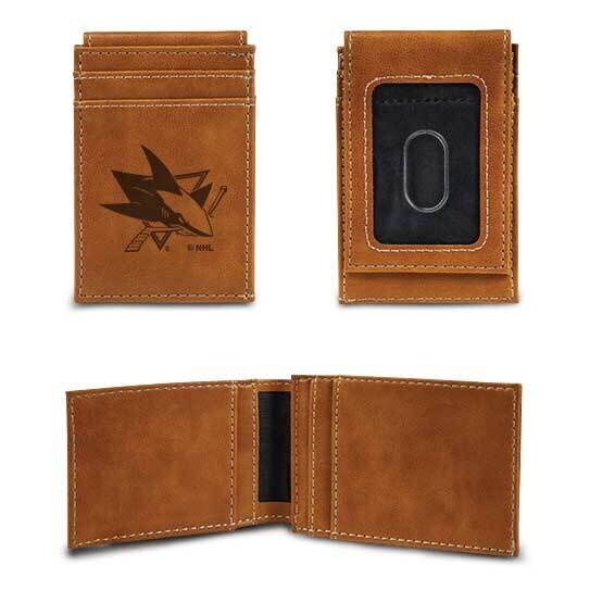 NHL San Jose Sharks Brown Faux Leather Front Pocket Wallet GC7609, MPN: GC7609, 767345896339