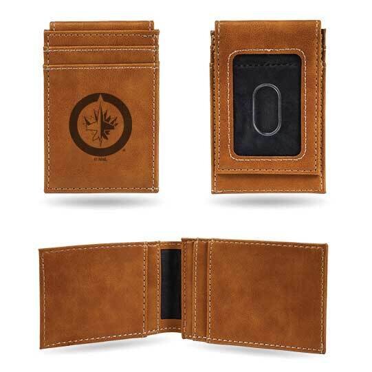 NHL Winnipeg Jets Brown Faux Leather Front Pocket Wallet GC7623, MPN: GC7623, 767345896117