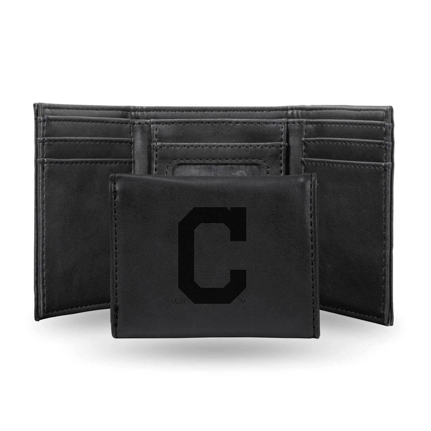 MLB Cleveland Indians Black Faux Leather Trifold Wallet GC7638, MPN: GC7638, 767345898265
