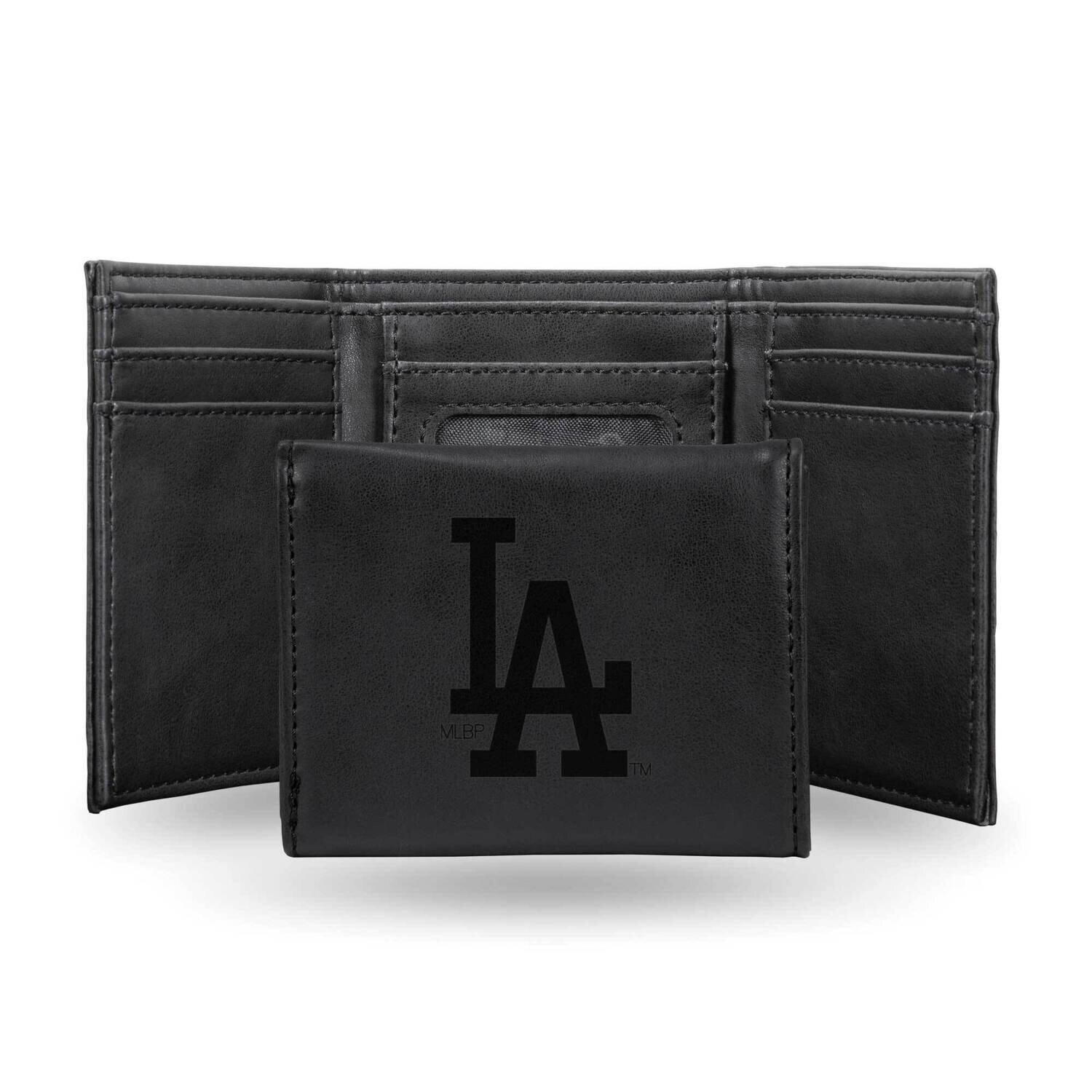 MLB LA Dodgers Black Faux Leather Trifold Wallet GC7650, MPN: GC7650, 767345898548