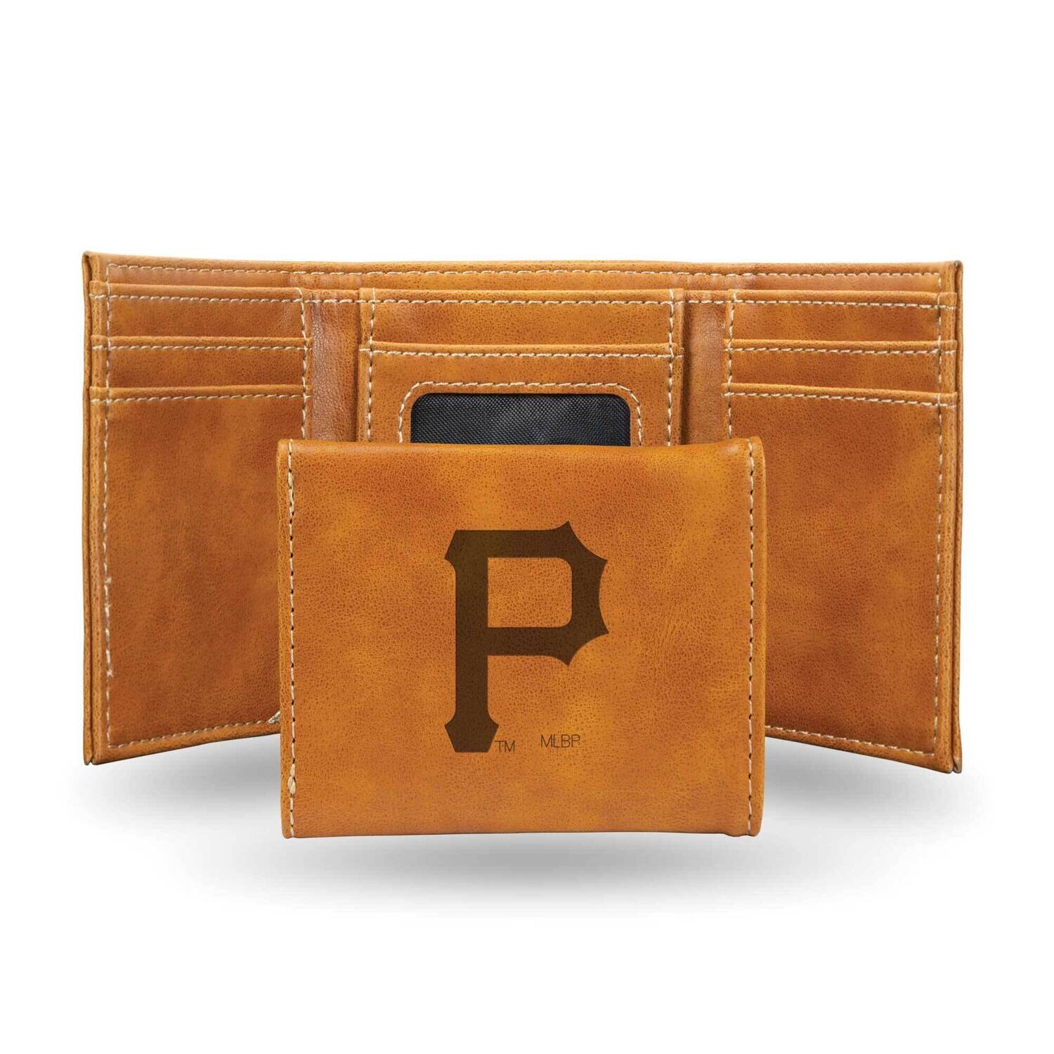 MLB Pittsburgh Pirates Brown Faux Leather Trifold Wallet GC7667, MPN: GC7667, 767345898630